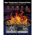 thumbnail image 3 of KFFKFF Fire Glass, 20 LBS / 9.0 KG High-Temperature Resistant Fireplace Rocks, 1/2-Inch / 12.7 mm Reflective & Smokeless Firepit Glass Rock, Black, 3 of 9