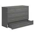 thumbnail image 4 of Atlin Designs Lit Escamotable Moderne en Bois Massif Format Grand avec Matelas, Gris, 4 of 15