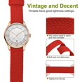 thumbnail image 2 of Bracelet Unisexe en Nylon Perlon avec Boucle Argentée en Acier Inoxydable, Rouge, 14 mm, 2 of 6