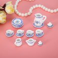 thumbnail image 3 of Greensen Porcelain Tea Miniature,1:12 Dollhouse Kitchen Miniature 15pcs Porcelain Flower Tea Cup Set Decor Collection, Tea Dollhouse Miniature, 3 of 8
