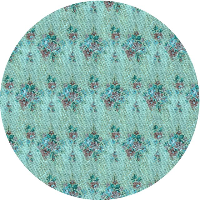 Ahgly Company Tapis Rond Lavable en Machine Intérieur Transitionnel Vert, 4 Pieds Rond