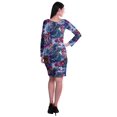 thumbnail image 3 of Moomaya Womens Full Sleeve Printed Midi Length Printed Bodycon Dress, 3 of 6