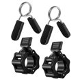 thumbnail image 1 of 1 "/2.5cm Spring Clip Collars Quick Release Olympic Barbell Clip Lock Collar Safety Snap Button for Squat Weightlifting / Strength Training, 1 of 1