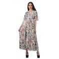 thumbnail image 1 of Moomaya Robes d'Été Imprimées à Manches Courtes pour Femmes, Tenue de Fête Décontractée, 1 of 4