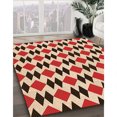 thumbnail image 3 of Ahgly Company Tapis d'Intérieur Lavables à la Machine, Ronds Transitionnels Rouge Cramoisi, Ronds de 5 Pi, 3 of 7