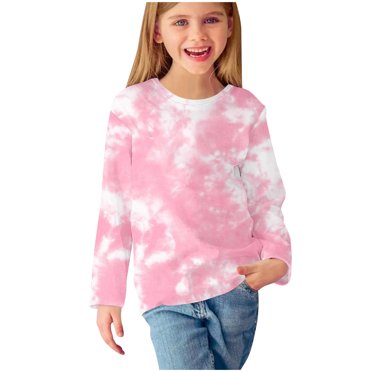 Huvoen Chemises Tissées à Manches Longues pour Filles et Tout-Petits, Blouses et Chemises à Manches Longues à Col Rond pour Filles, Chemises à Manches Longues à Imprimés, Jolis Chandails Ras du Cou, Hauts, Blouses Habillées Décontractées, Vêtements Multicolores 4 Ans