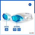 thumbnail image 4 of Dolfino Pro SportPlus Youth Two-Pack Swim Goggle, Blue / Smoke, 4 of 6