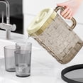 thumbnail image 4 of Vaidha Plastic Beverage Drink Pitcher Transparent Bottle Water Ice Cold Jug With Lid And Handle Ribbed For Bar Home Without Cup Without Cup 2000ml, 4 of 6