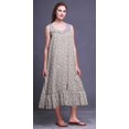 thumbnail image 4 of Bimba Gris Pâle9 Tribal Abstrait & Chapeau Imprimé Chemises de Nuit en Coton pour Femmes Robe Sans Manches Tenue de Nuit Robe Maxi X-Small, 4 of 6