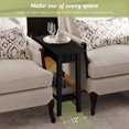 thumbnail image 4 of Gymax 2-tier Side End Sofa Coffee Table Nightstand for Bedroom Living Room Black, 4 of 10
