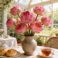 thumbnail image 4 of Linnome Artificial Lotus Flower Spring Summer Decor Realistic One Stem Fake Lotus for Living Room Pond Decoration Z3-Hot Pink, 4 of 6
