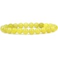 thumbnail image 1 of Natural Blood Quartz Gemstone 8mm Round Beads Stretch Bracelet 7" Unisex, 1 of 5