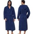 thumbnail image 1 of Men's Bathrobe with Hood, Soft Long Towel Robe for Men - Super Absorbent Quick Dry yet Warm, 1 of 6