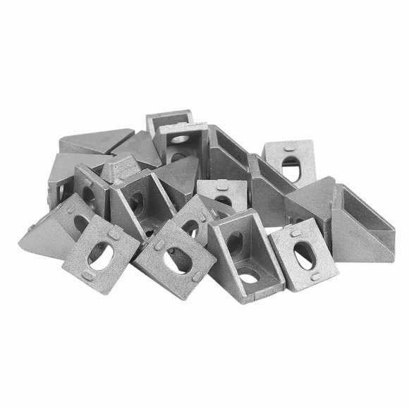 20Pcs 2020 Corner Fitting Angle Aluminum 20 X 20 L Connector Bracket Fastener Match Use 2020 Indust