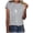 Grey, variant on Lixiuxyad Woman's Shirts Women Casual Letters Print Shirt O-Neck Short Sleeve Tee Tops Tunic