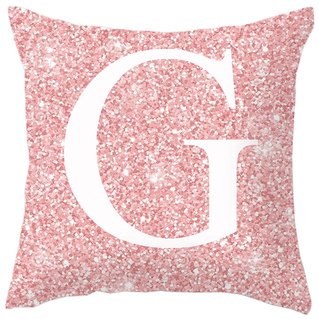 Housse de Coussin Lettre Décorative Alphabet pour la Maison