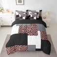 thumbnail image 3 of YST Black Striped 7 Pcs Comforter Set for Teens Youth,Geometric Bedding Sets Full,Leopard Texture Bed in A Bag,Abstract Art Reversible Bed Sets with Sheet Set Microfiber, 3 of 5