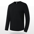 thumbnail image 1 of AherBiu T-Shirts à Col Rond pour Hommes à Manches Longues Grande Taille Légers Décontractés Ajustés Tee-Shirts, 1 of 7