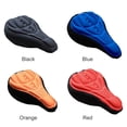 thumbnail image 2 of Bike 3D Saddle Seat Cover Bike Breathable Soft Comfort Pad Padded Cushion (Blue), 2 of 8