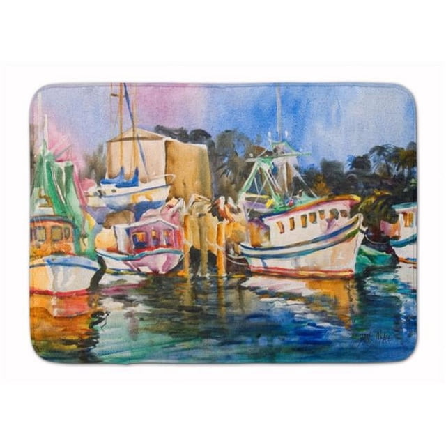 Carolines Treasures JMK1079RUG Shrimp Boat Warehouse Machine Washable Memory Foam Mat