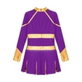 thumbnail image 4 of Alvivi Tenue de Meneuse de Claque pour Filles Robe Plissée Brillante Uniforme de Cheer pour Enfants Violet 10, 4 of 5