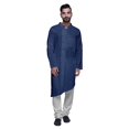 thumbnail image 1 of Atasi Ensemble Kurta en Coton pour Hommes Designer Décontracté Kurta Pyjama Uni, 1 of 5