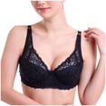 thumbnail image 2 of Saving Clearance 2025！Womens Plus Size Bras,,Woman's Printing Front Buckle Elastic Style Medium Sized Bra Without Steel Rim, 2 of 3