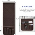 thumbnail image 2 of HLONK Sofa Armrest Organizer Non-Slip Arm Chair Bedside Caddy Storage Organizer for Recliner Couch with 5 Pockets for Cell Phone TV Remote Control Magazines, 2 of 7