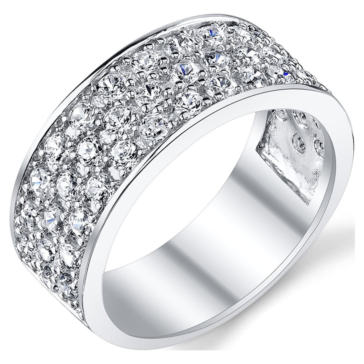 【RAOING】Seed Ring size 9号 SILVER925 Sterling Silver Men's Wedding Band Engagement Ring With Cubic