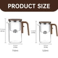 thumbnail image 3 of HAOMONZEN Water Separation Glass Teapot with Wooden Handle Teapot Glass Teapot with Infuser Magical Teapot Glass Glass Teapot with Strainer Filter Teapot with Infusers Deals of the Week Clearance, 3 of 9