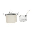thumbnail image 1 of GROWTH TANK Multipurpose Deep Fryer Pot Kitchen Frying Pan Kitchen with Basket Deep Fryers white, 1 of 9