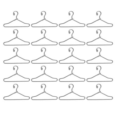 Weiweiguan 25Pcs Doll Clothes Hangers Metal Doll Clothes Support Practical Doll Coat Rack