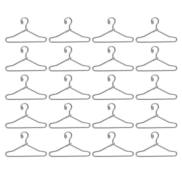 Weiweiguan 25Pcs Doll Clothes Hangers Metal Doll Clothes Support Practical Doll Coat Rack