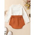 thumbnail image 3 of Faithtur Baby Girls Autumn Winter Sweater Romper Long Sleeve Contrast Color Heart Knit Romper, 3 of 9