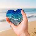 thumbnail image 4 of WabiNook​ Handmade Ocean Glass Heart Ornament Mini Beach Decor for Friends 1 PC,Dark Blue, 4 of 4