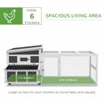 thumbnail image 4 of PawHut Wooden Chicken Coop with Large Run, Nesting Box, Tray, Dark Grey, 4 of 10