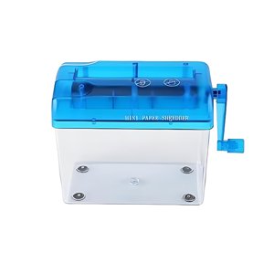 ZheElen Bureau portable mini broyeur manuel, petit déchiqueteur silencieux à usage domestique, broyeuse de papier à manivelle