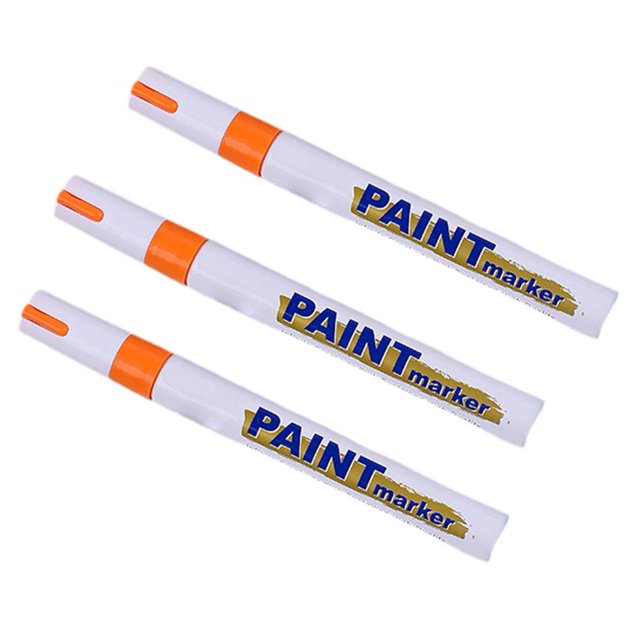 CHOK 3 PCS Automobile Touch-up Pens Waterproof Industrial Markers Metal Pa M1G7