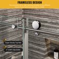 thumbnail image 3 of Garvee 56-60 Inch x 75 Inch Semi-Frameless Sliding Shower Door, 8mm SGCC Tempered Glass with Stainless Steel Handle for Walk-In Showers, Silver Color, 3 of 7