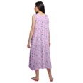 thumbnail image 3 of Moomaya Womens Lace Border Sleepwear For Ladies Button Placket Nightdress, 3 of 5
