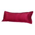 thumbnail image 2 of jifeng Solid Color Luxury Silk Long Pillow Case Cover Red 48x120cm, 2 of 7