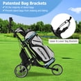 thumbnail image 4 of Goplus Chariot de Golf Pliant à 3 Roues avec Sac, Tableau d'Affichage, Poignée Ajustable, Gris, 4 of 7