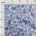 thumbnail image 2 of oneOone Cotton Silk Blue Fabric Tropical Leaf With Abstract Texture Sewing Craft Projects Fabric Prints By Yard 42 Inch Wide, 2 of 4