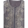thumbnail image 3 of Diconna Gilet pour Femmes, Sans Manches à devant Ouvert avec Broderie de Fleurs et Paillettes, Gilet d'Extérieur pour la Rue Cual, 3 of 9