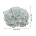 thumbnail image 3 of 2 Pcs Bonnet de Bain Imperméable Élastique Double Couche pour Cheveux, 3 of 8