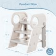 thumbnail image 3 of Toddler Step Stool for Bathroom Sink, Adjustable 3 Step Stop for Kids with Handles, Non-Slip Pads, Toilet Stool Potty Training, K, 3 of 8