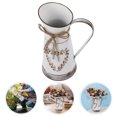 thumbnail image 3 of MasteelfCA Vintage Style Metal Flower Vase Iron Flower Pot Desktop Flower Bucket Ornament, 3 of 7