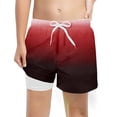 thumbnail image 1 of MIASHUI Pantalons Garçons Mode Décontractée Maillots de Bain Doublure de Compression Shorts Extensibles pour Jeu Actif et Natation, 1 of 3