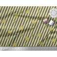 thumbnail image 3 of Soimoi Gray Poly Georgette Fabric Cactus & Stripe Printed Fabric 1 Yard 52 Inch Wide, 3 of 5
