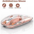thumbnail image 4 of Wireless Bluetooth Mouse Tri-Mode (BT5.1+2.4GHz) USB C Rechargeable Computer Mouse Full Transparent Silent Mouse with USB Receiver & Type C Adapter for Laptop/Mac/iPad, 4 of 7